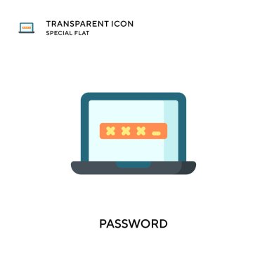 Parola vektör simgesi. Düz çizim. EPS 10 vektörü.