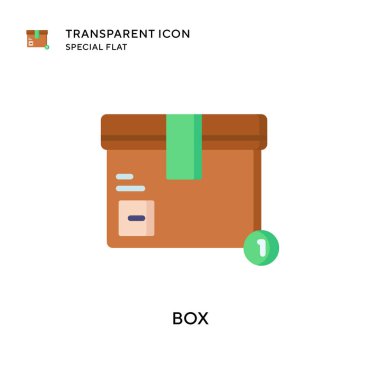 Kutu vektör simgesi. Düz çizim. EPS 10 vektörü.