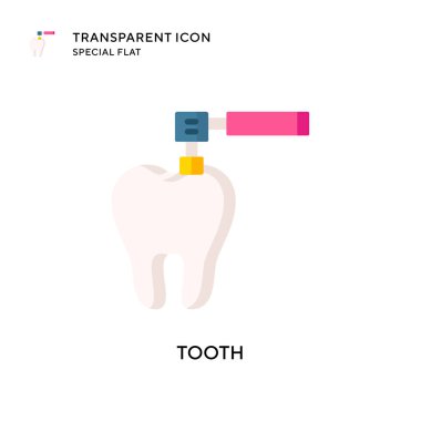 Diş vektör simgesi. Düz çizim. EPS 10 vektörü.
