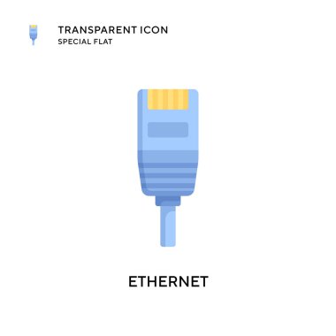 Ethernet vektör simgesi. Düz çizim. EPS 10 vektörü.
