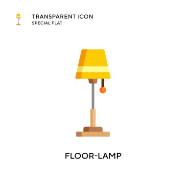 Yer lambası vektör simgesi. Düz çizim. EPS 10 vektörü.