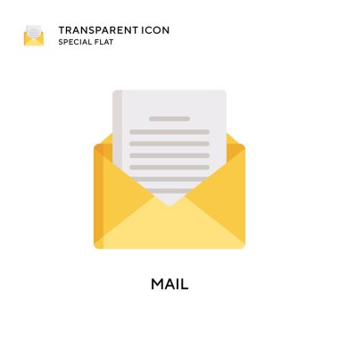 Posta vektör simgesi. Düz çizim. EPS 10 vektörü.