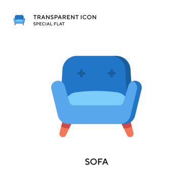 Koltuk vektör simgesi. Düz çizim. EPS 10 vektörü.