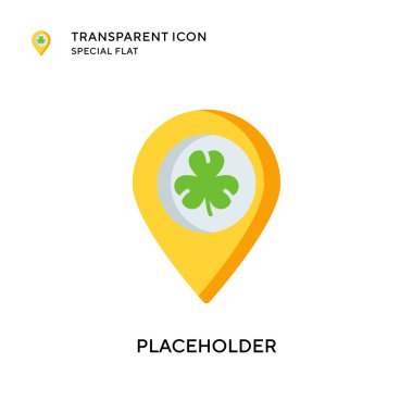 Yer tutucu vektör simgesi. Düz çizim. EPS 10 vektörü.