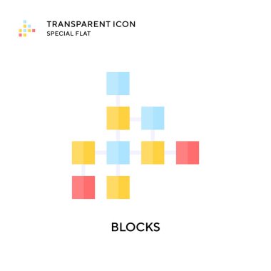 Bloklar vektör simgesi. Düz çizim. EPS 10 vektörü.