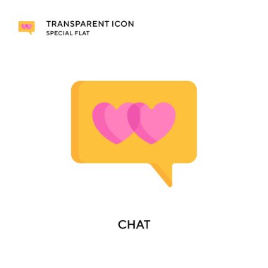 Sohbet vektörü simgesi. Düz çizim. EPS 10 vektörü.