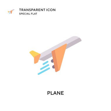 Düzlem vektör simgesi. Düz çizim. EPS 10 vektörü.