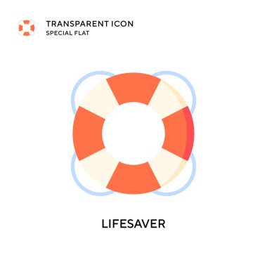 Lifesaver vektör simgesi. Düz çizim. EPS 10 vektörü.