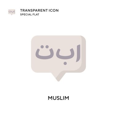 Müslüman vektör simgesi. Düz çizim. EPS 10 vektörü.