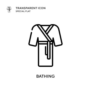 Banyo vektörü simgesi. Düz çizim. EPS 10 vektörü.