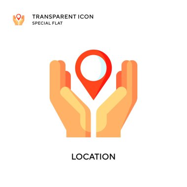 Konum vektör simgesi. Düz çizim. EPS 10 vektörü.