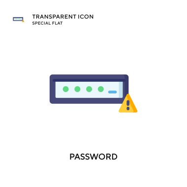 Parola vektör simgesi. Düz çizim. EPS 10 vektörü.