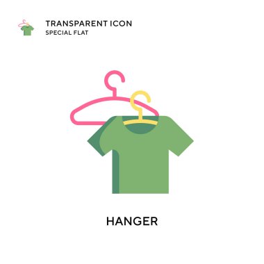 Askı vektör simgesi. Düz çizim. EPS 10 vektörü.