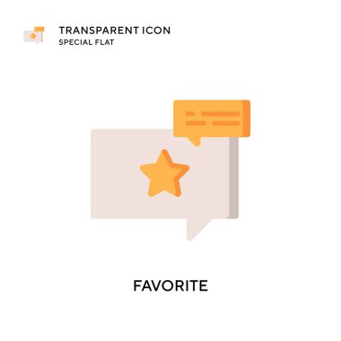 Favori vektör simgesi. Düz çizim. EPS 10 vektörü.