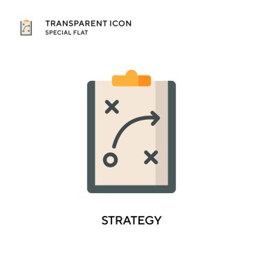 Strateji vektör simgesi. Düz çizim. EPS 10 vektörü.