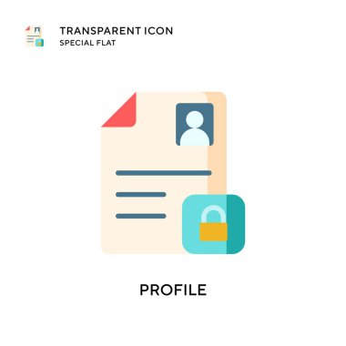 Profil vektör simgesi. Düz çizim. EPS 10 vektörü.