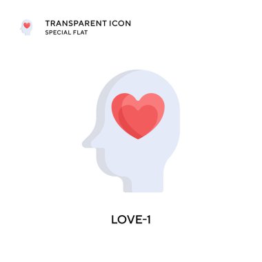 Love-1 vektör simgesi. Düz çizim. EPS 10 vektörü.