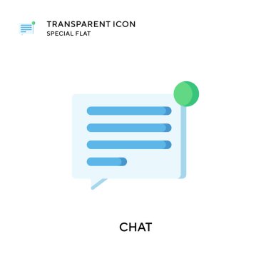 Sohbet vektörü simgesi. Düz çizim. EPS 10 vektörü.