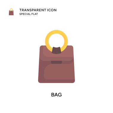 Torba vektör simgesi. Düz çizim. EPS 10 vektörü.