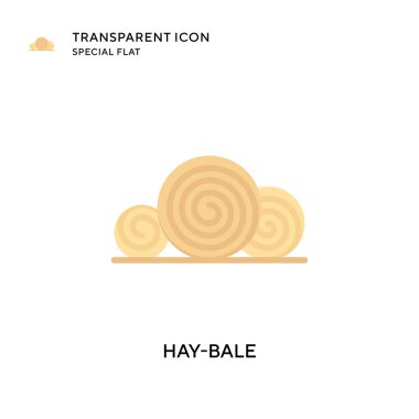 Saman balyası vektör simgesi. Düz çizim. EPS 10 vektörü.