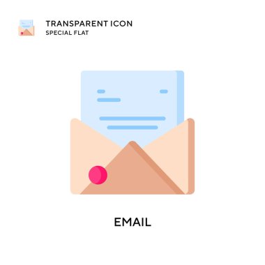 E- posta vektör simgesi. Düz çizim. EPS 10 vektörü.