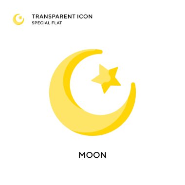 Ay vektör simgesi. Düz çizim. EPS 10 vektörü.