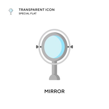 Ayna vektör simgesi. Düz çizim. EPS 10 vektörü.