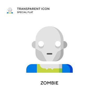 Zombi vektör simgesi. Düz çizim. EPS 10 vektörü.