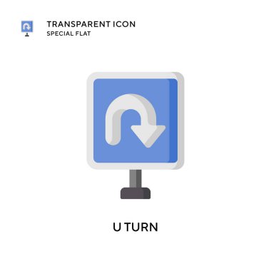 U vektör simgesi. Düz çizim. EPS 10 vektörü.