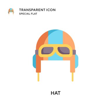 Şapka vektör simgesi. Düz çizim. EPS 10 vektörü.