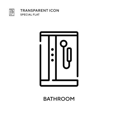 Banyo vektör simgesi. Düz çizim. EPS 10 vektörü.