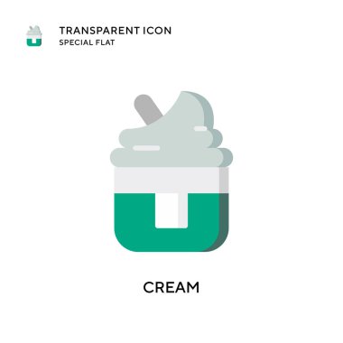 Krem vektör simgesi. Düz çizim. EPS 10 vektörü.