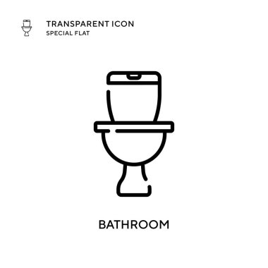 Banyo vektör simgesi. Düz çizim. EPS 10 vektörü.