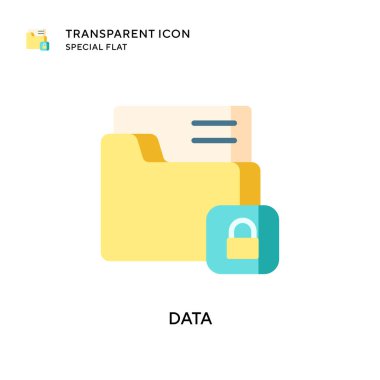 Veri vektör simgesi. Düz çizim. EPS 10 vektörü.