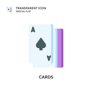 Kart vektör simgesi. Düz çizim. EPS 10 vektörü.