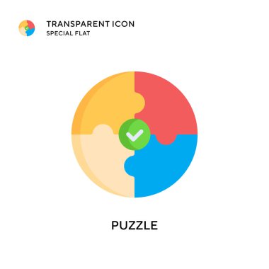 Bulmaca vektör simgesi. Düz çizim. EPS 10 vektörü.