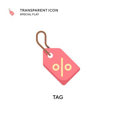 Etiket vektör simgesi. Düz çizim. EPS 10 vektörü.