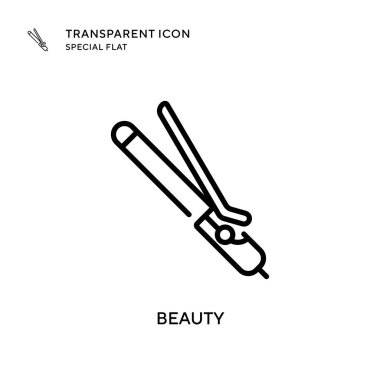 Güzellik vektör simgesi. Düz çizim. EPS 10 vektörü.