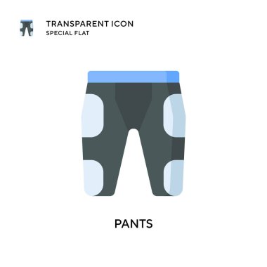 Pantolon vektör simgesi. Düz çizim. EPS 10 vektörü.