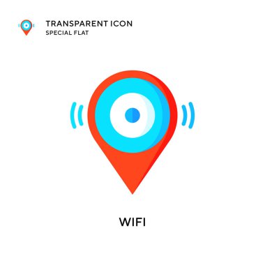 Wifi vektör simgesi. Düz çizim. EPS 10 vektörü.