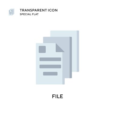 Dosya vektör simgesi. Düz çizim. EPS 10 vektörü.