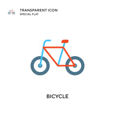 Bisiklet vektör simgesi. Düz çizim. EPS 10 vektörü.