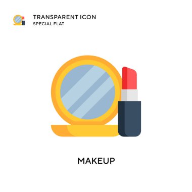 Makyaj vektörü simgesi. Düz çizim. EPS 10 vektörü.