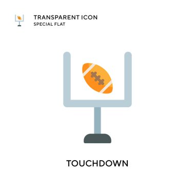 İniş vektörü simgesi. Düz çizim. EPS 10 vektörü.