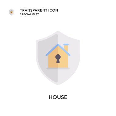 Ev vektör simgesi. Düz çizim. EPS 10 vektörü.