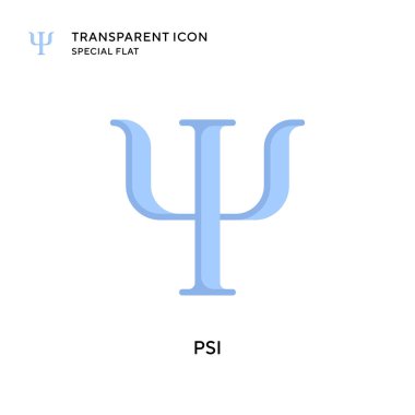 Psi vektör simgesi. Düz çizim. EPS 10 vektörü.
