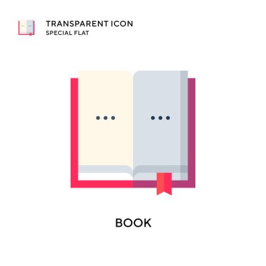 Kitap vektör simgesi. Düz çizim. EPS 10 vektörü.