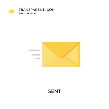 Vektör simgesi gönder. Düz çizim. EPS 10 vektörü.