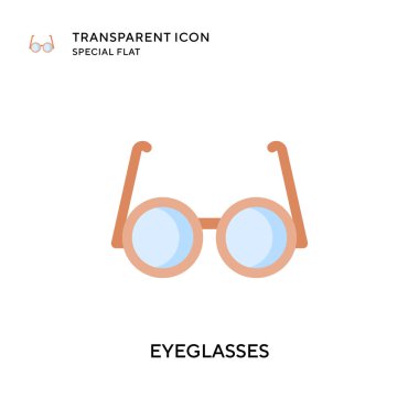 Gözlük vektör simgesi. Düz çizim. EPS 10 vektörü.