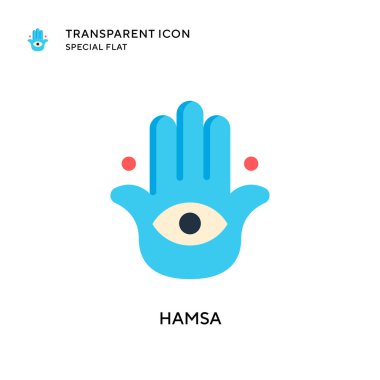 Hamsa vektör simgesi. Düz çizim. EPS 10 vektörü.